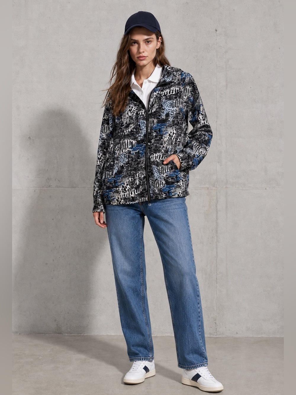 New! Burberry Boat Harbor Print Nylon Hooded Jacket Rare Novelty Unisex🌊⚓️ Large - Picture 1 of 13